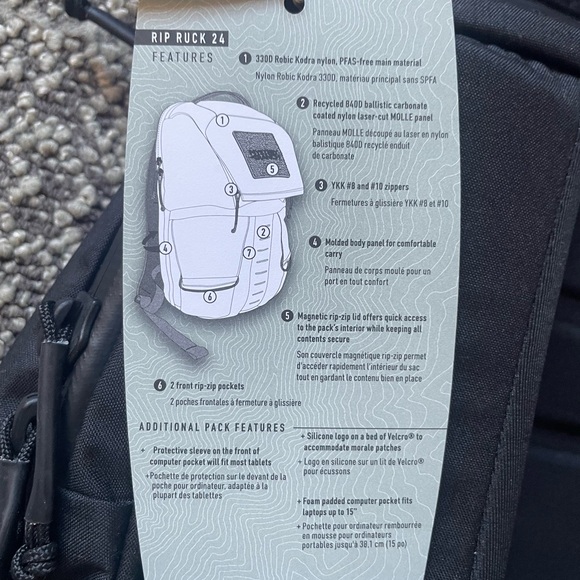 NEW MYSTERY RANCH Black Rip Ruck 24 - Picture 5 of 5
